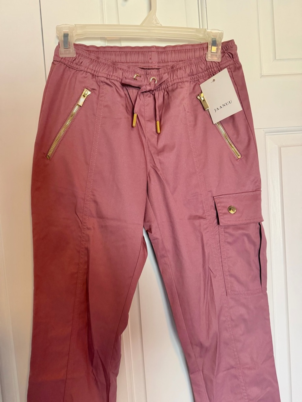 Jaanuu Scrub Pants XXS NWT Mauve Pink Stretch Medical Uniform Jogger Pants - Picture 3 of 6